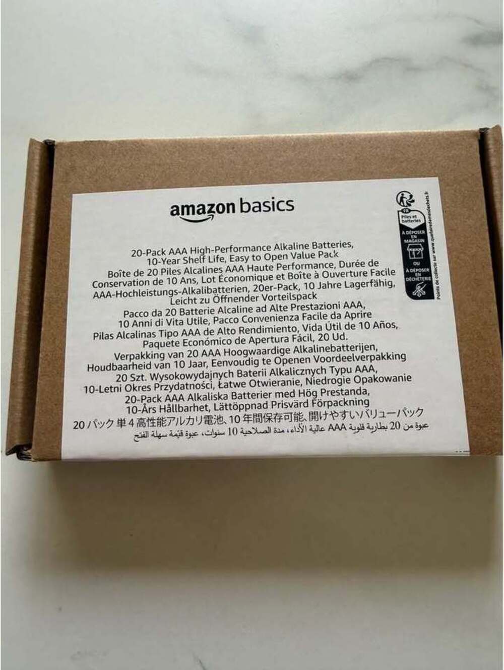Amazon Basics AAA Alkaline Batteries – 20 Pack – New Sealed